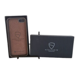 NWT Vaultskin London iPhone SE Brown Leather Eton Armour Slim Wallet Phone Case